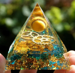 Elegant Crystal Pyramid Decor