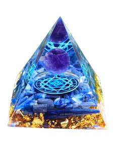 Elegant Crystal Pyramid Decor