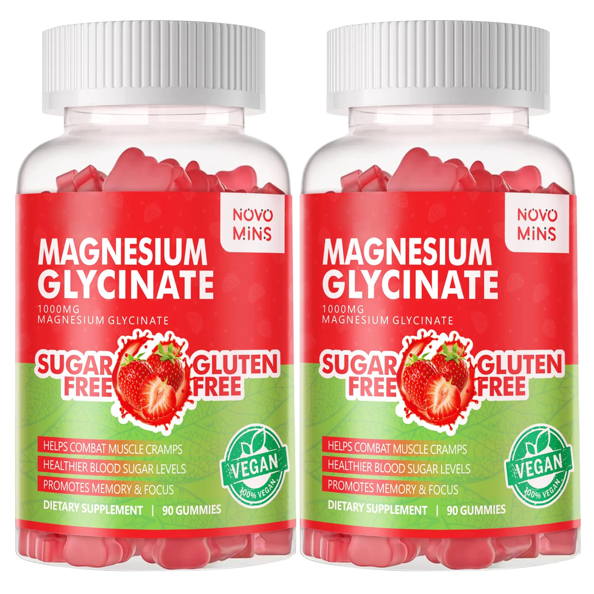 180 CT Sugar-Free Magnesium Glycinate Gummies with Vitamin D & CoQ10