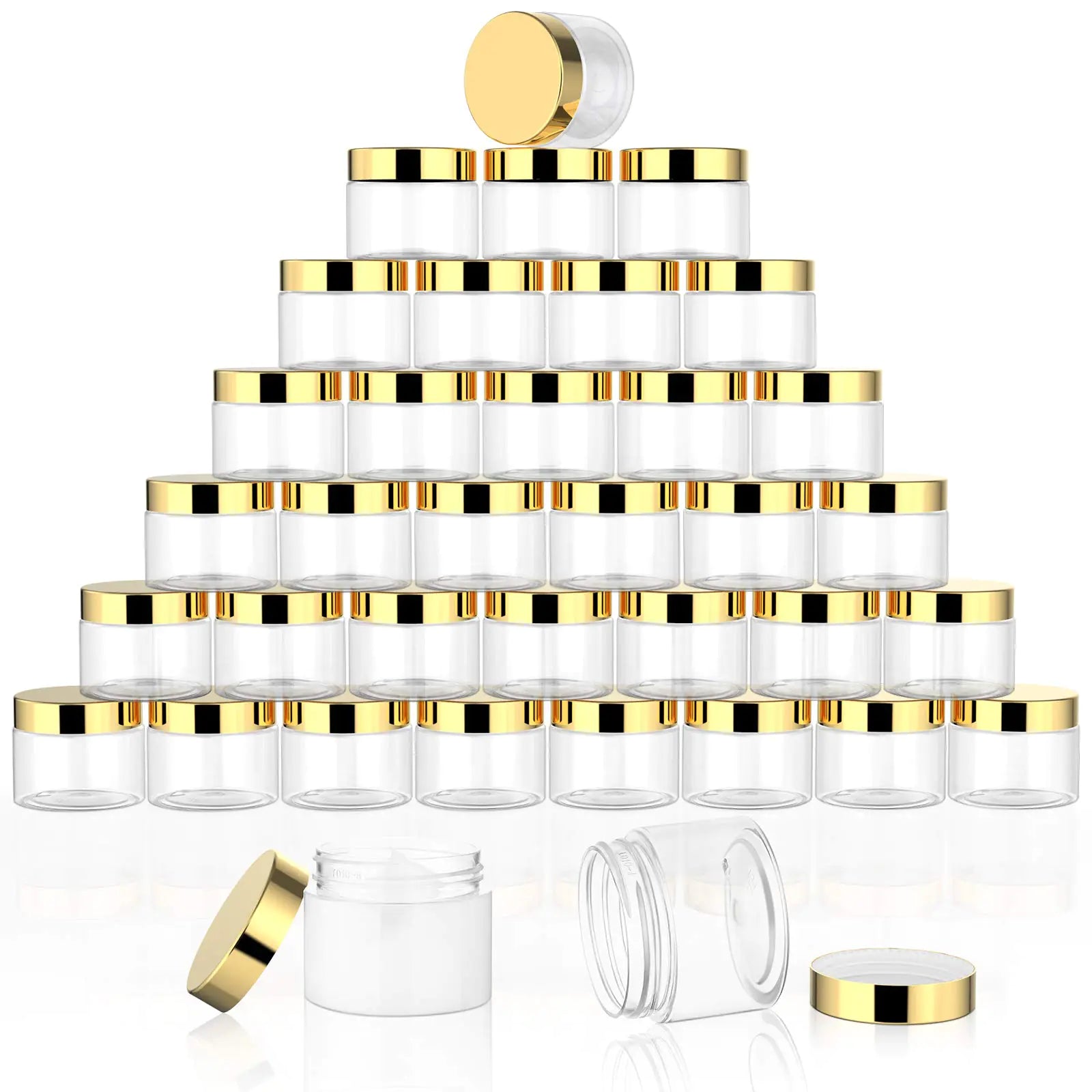 ClearView 36pc Plastic Cosmetic Jars