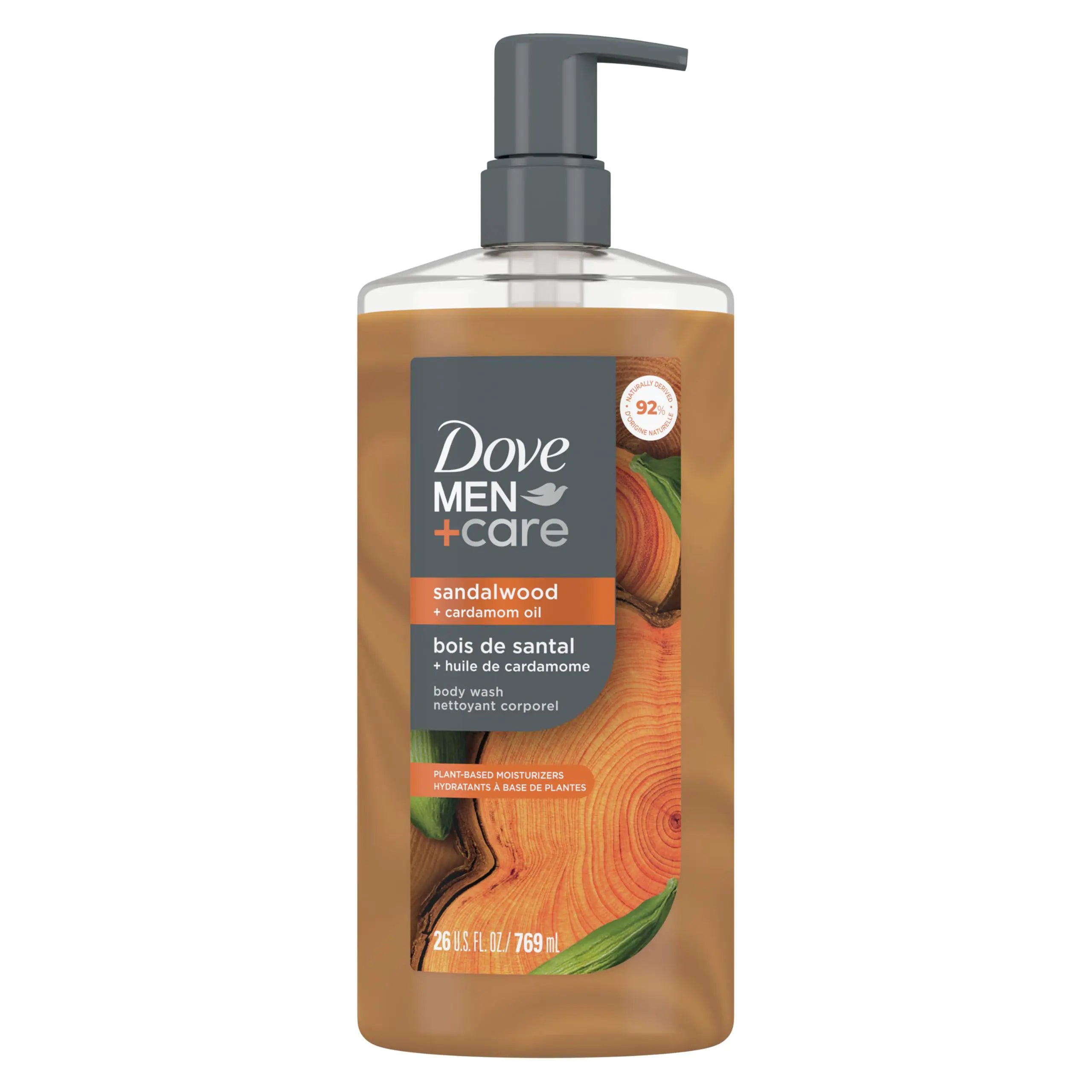 DOVE MEN+Care Sandalwood Cardamom Hydrating Body Wash 26 oz