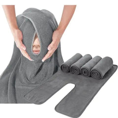 Microfiber Esthetician Towels - Soft Grey Spa Facial Pack of 5