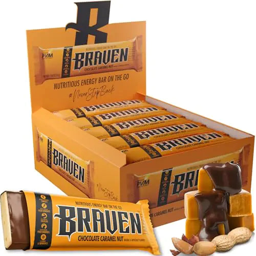 Braven Nutty Caramel Energy Bars - 20 Pack 1.59oz