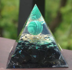 Elegant Crystal Pyramid Decor