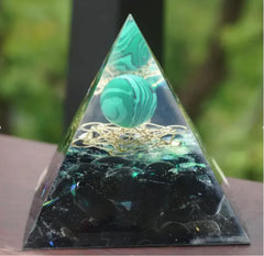 Elegant Crystal Pyramid Decor