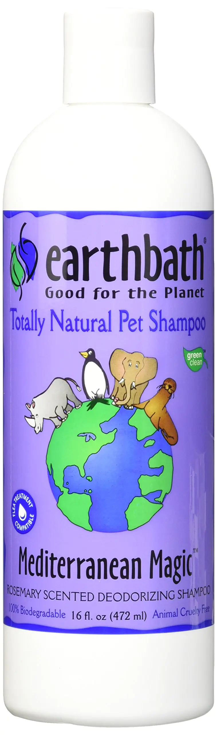 Mediterranean Bliss Natural Dog Shampoo - Rosemary, 16 oz Twin Pack